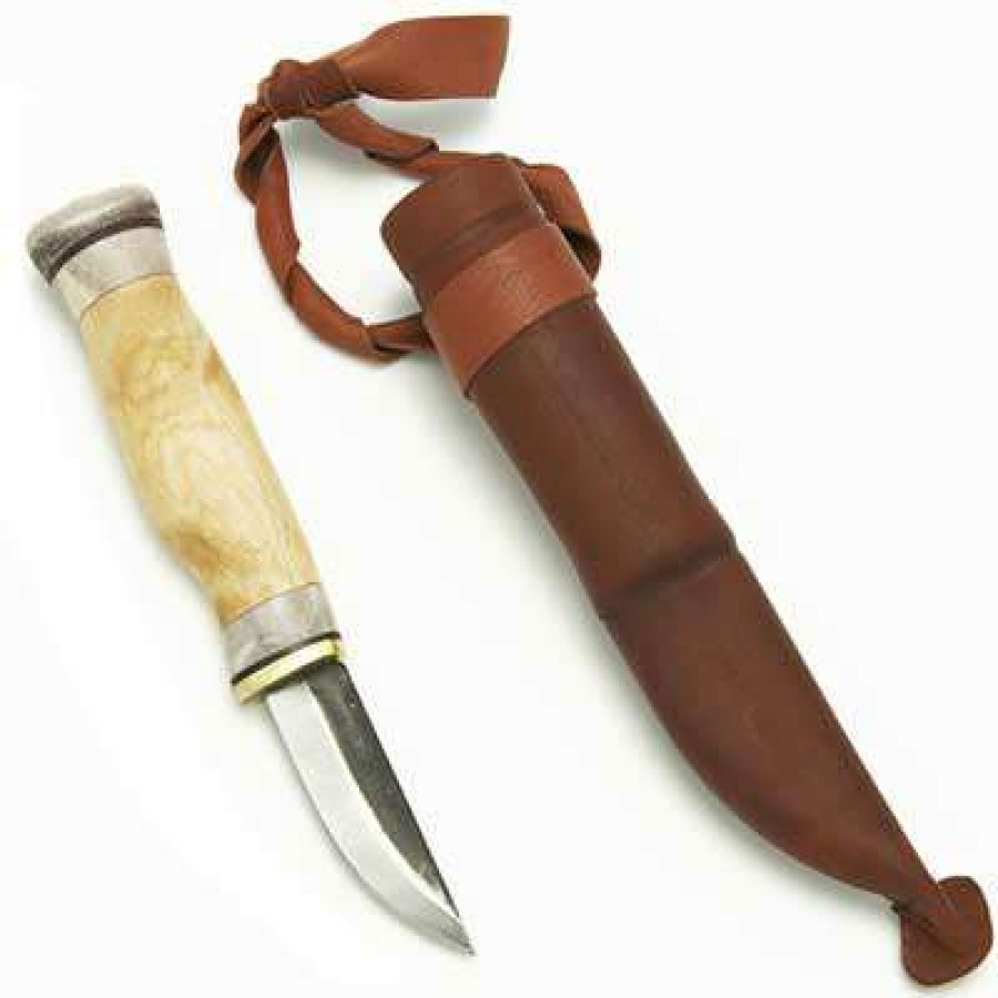 Camp & Garden * | Wood Jewel Finnish Wilderness Knife In Carbon Steel With 6.2Cm Blade Promotion