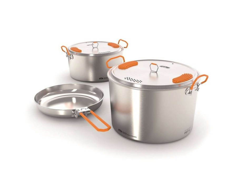 Camp & Garden * | Gsi Glacier Stainless Base Camper Pan Set Large Quality Guarantee