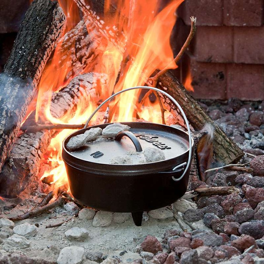 Camp & Garden * | Lodge 4Qt / 10 Inch Cast Iron Camp Dutch Oven Fire Sale