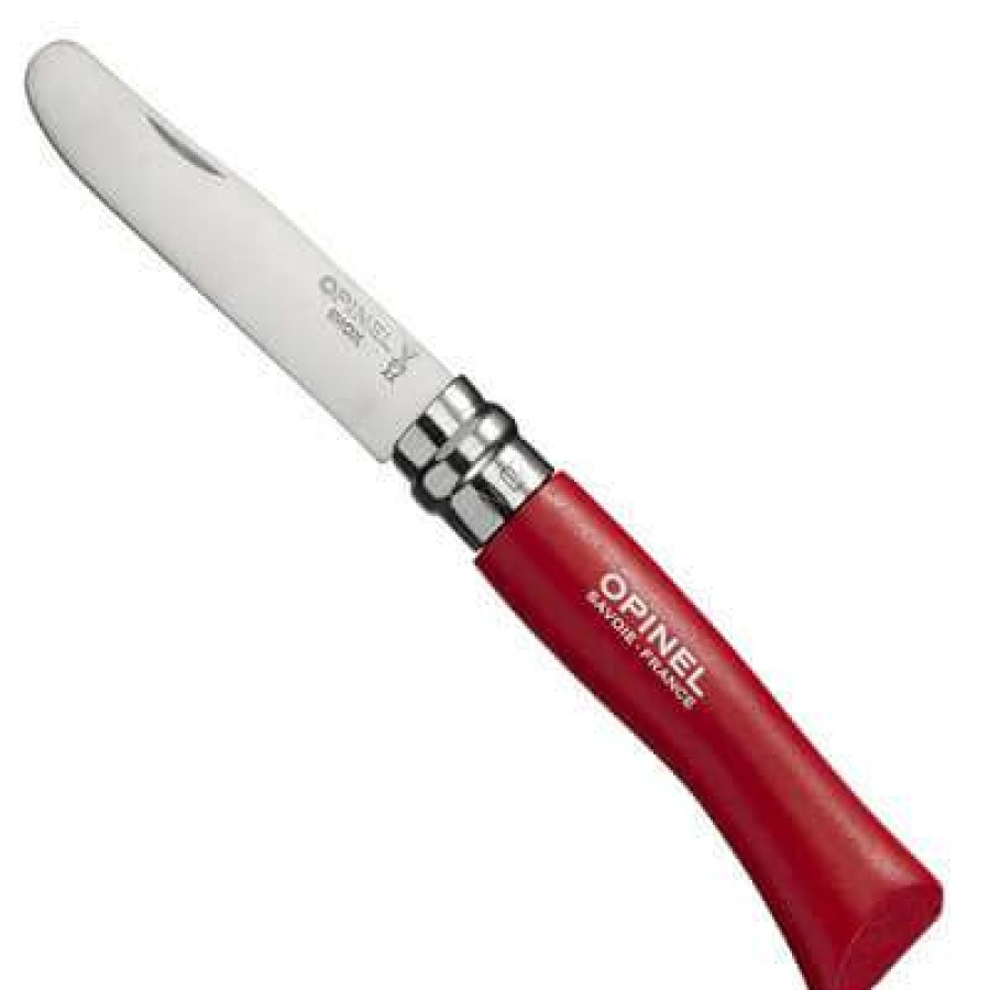 Camp & Garden * | Opinel No.7 Round-Ended Knife Red Top Sellers