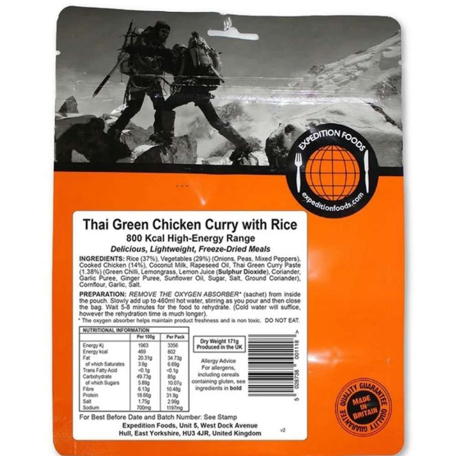 Camp & Garden * | Expedition Foods Freeze Dried Thai Green Chicken Curry With Rice 800Kcal Gf Lf Crazy Deals