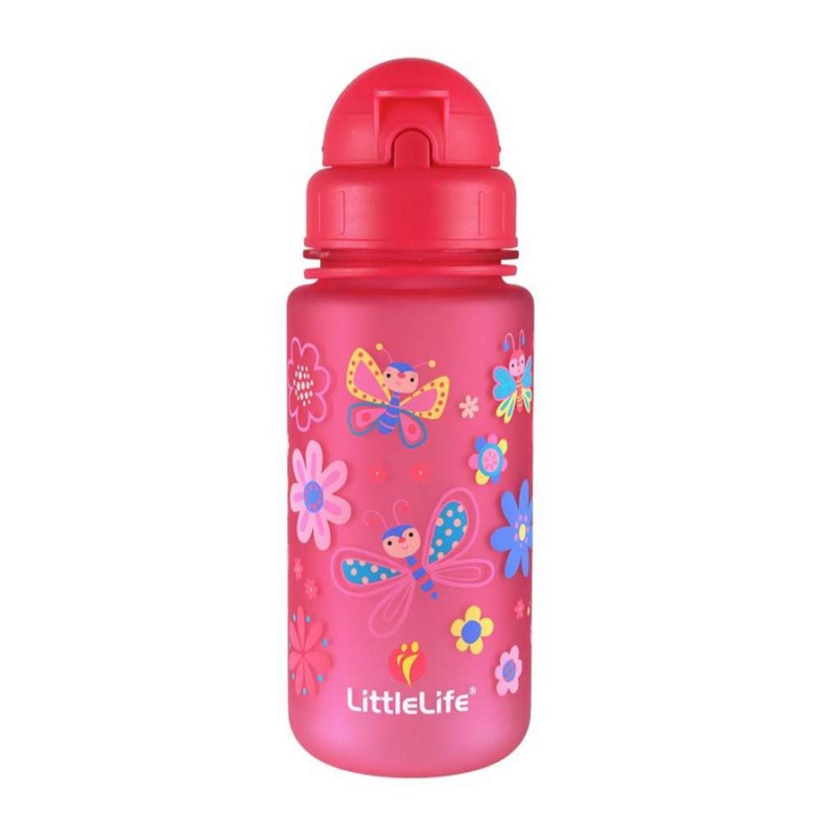 Camp & Garden * | Littlelife Water Bottle Pink Butterflies Excellent Quality