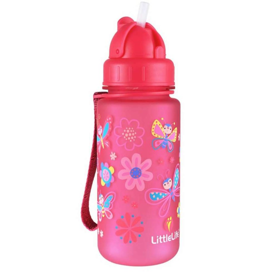 Camp & Garden * | Littlelife Water Bottle Pink Butterflies Excellent Quality