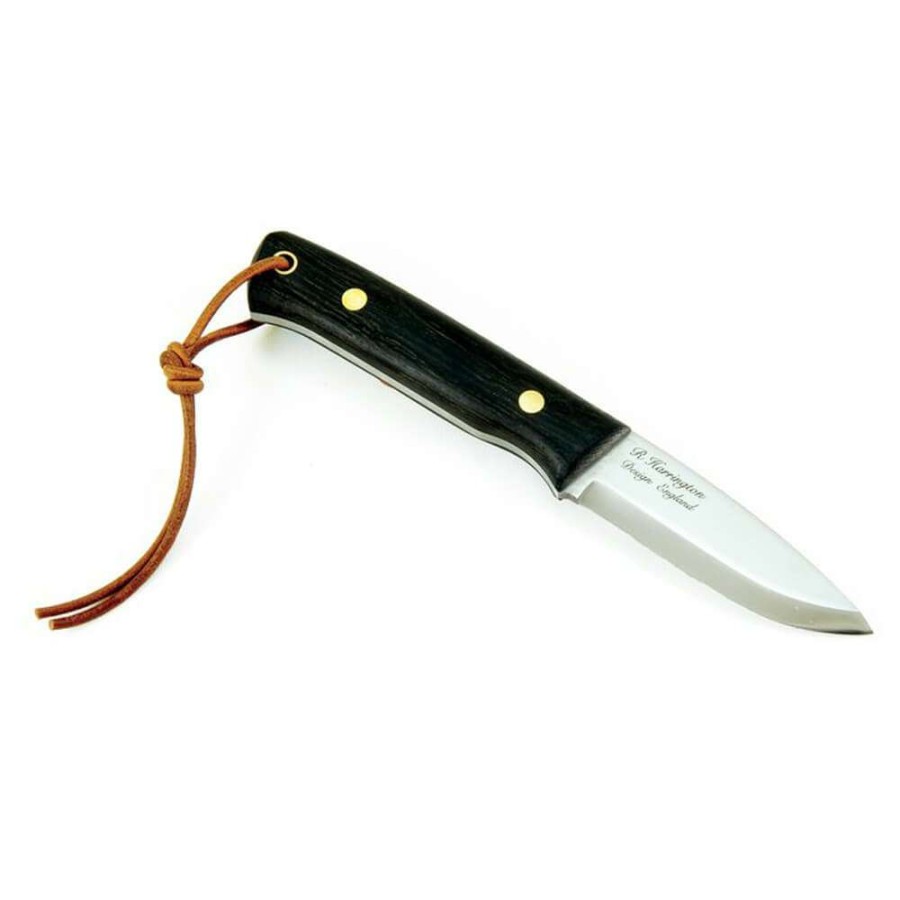 Camp & Garden * | Casstrom Woodsman Bushcraft Knife By Roger Harrington Bog Oak Handle Top Sellers