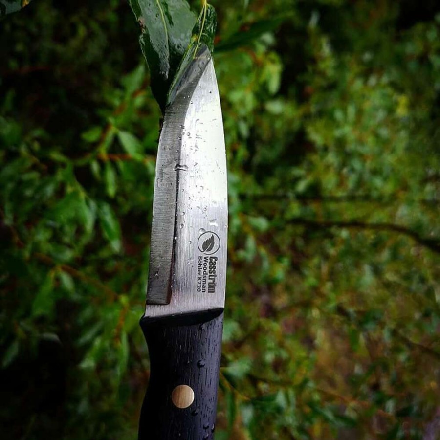 Camp & Garden * | Casstrom Woodsman Bushcraft Knife By Roger Harrington Bog Oak Handle Top Sellers