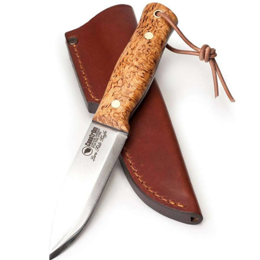 Camp & Garden * | Casstrom Lars Falt Knife Curly Birch Handle Scandi Grind Quick Delivery