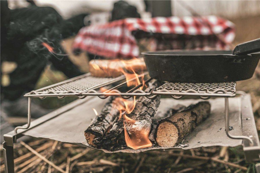 Camp & Garden * | Robens Timber Mesh Grill Large Fire Sale