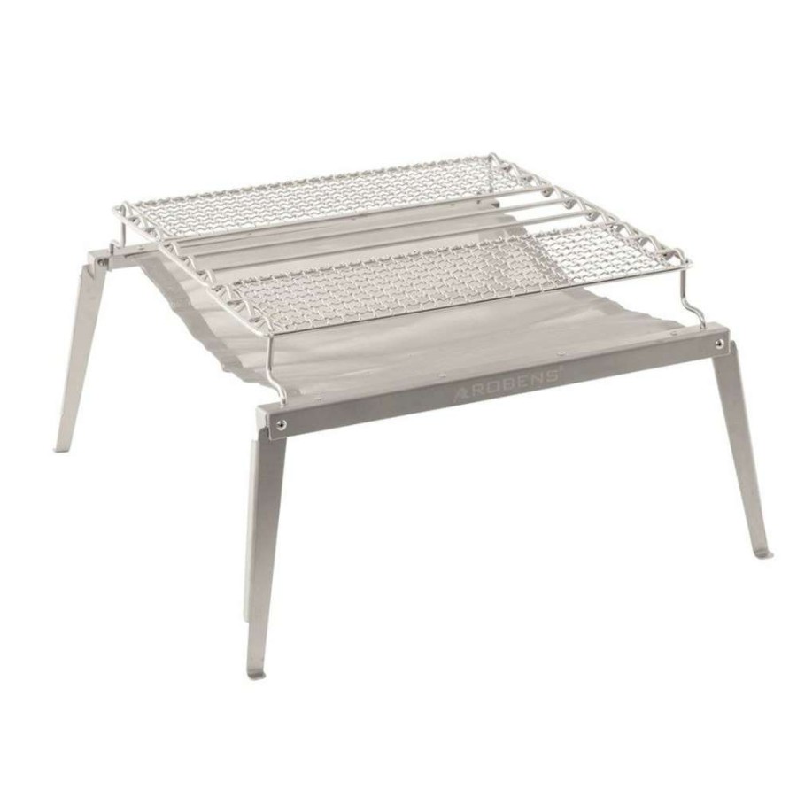 Camp & Garden * | Robens Timber Mesh Grill Large Fire Sale