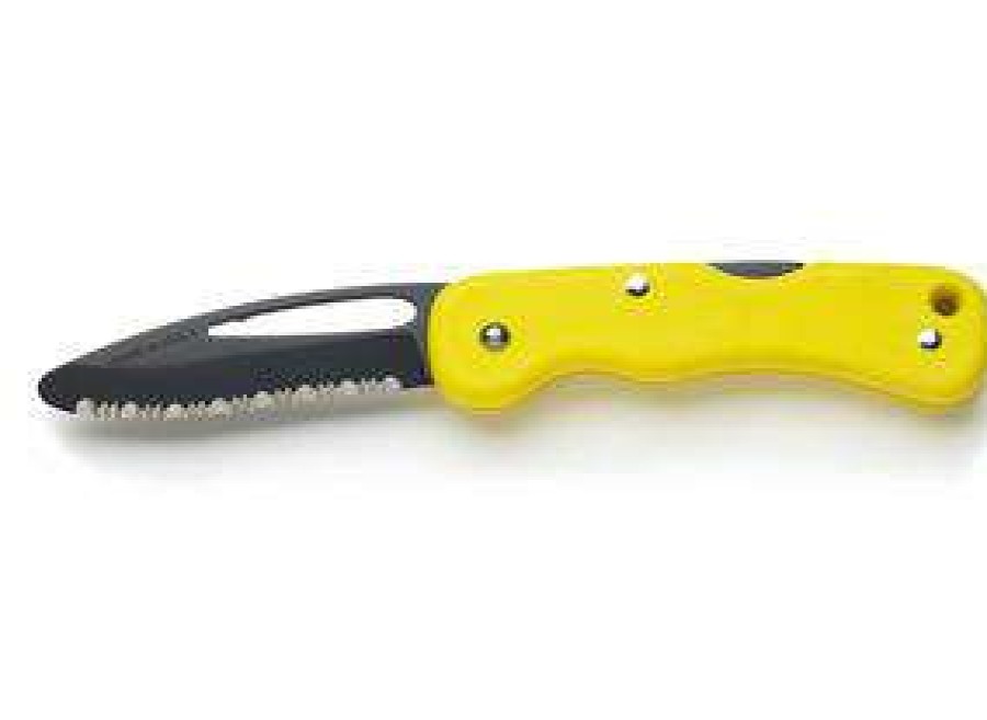 Camp & Garden * | Whitby Safety Rescue Knife Without Hook In Yellow With Teflon Coated Blade Lk360 Quick Delivery