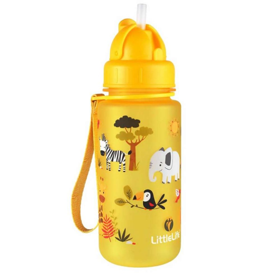 Camp & Garden * | Littlelife Water Bottle Yellow Tropical Sale Online