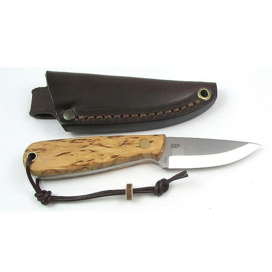 Camp & Garden * | Brisa Enzo Necker 70 Curly Birch Handle Scandi Grind Wholesale