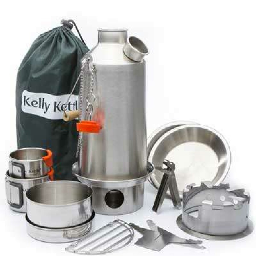 Camp & Garden * | Kelly Kettle Ultimate Base Camp 1.6L Stainless Steel Kettle Kit With Whistle Discount