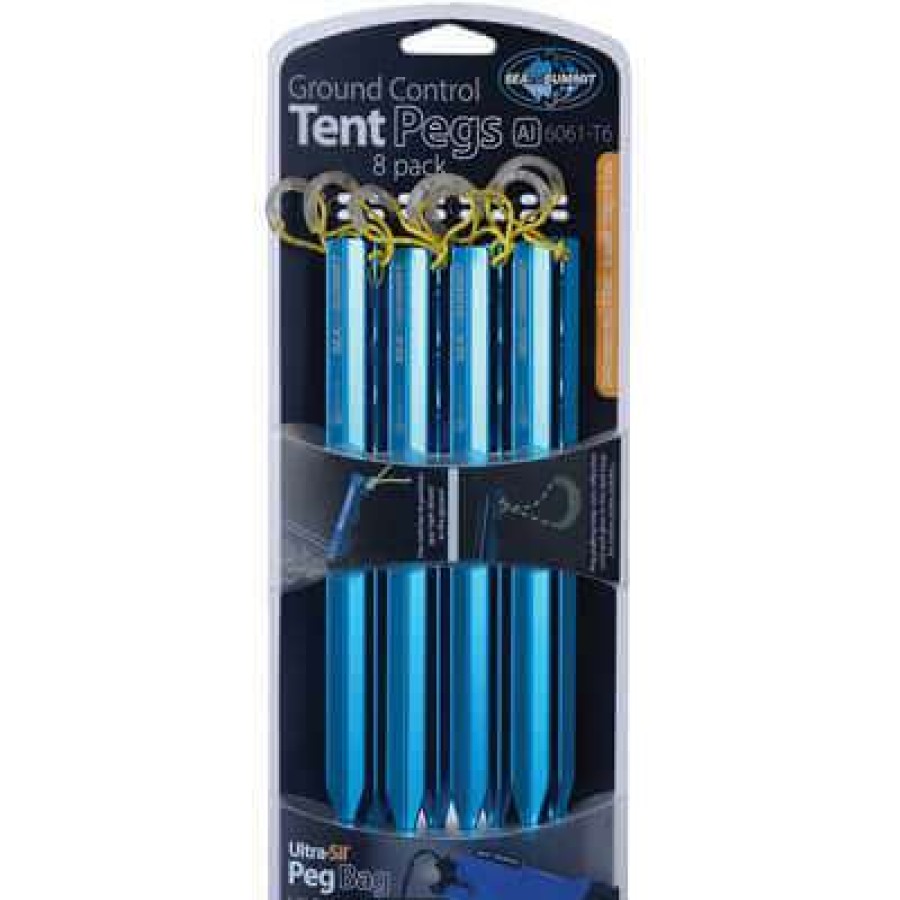 Camp & Garden * | Sea To Summit Ground Control Tent Pegs X8 Blue 18Cm 100% Guarantee