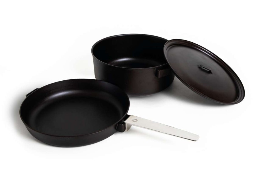 Camp & Garden * | Madog Open Fire Cooking Set Spun Carbon Steel Pan Pot And Lid Online