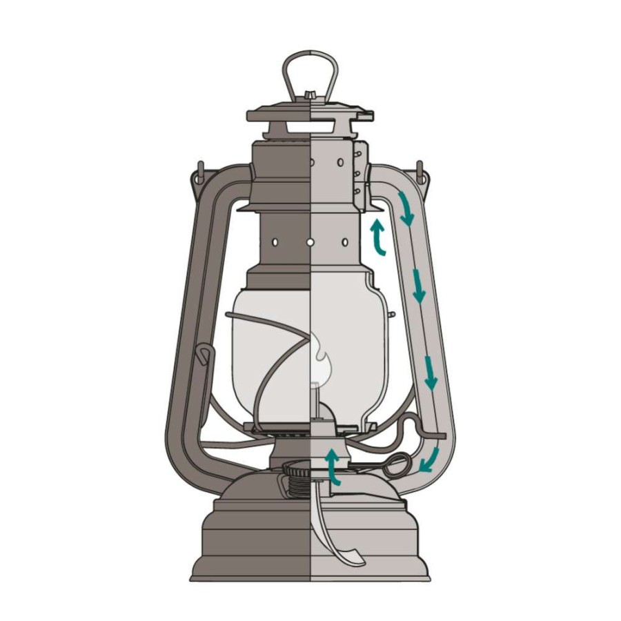 Camp & Garden * | Feuerhand Baby Special 276 Hurricane Lantern Teal Blue Top Sellers