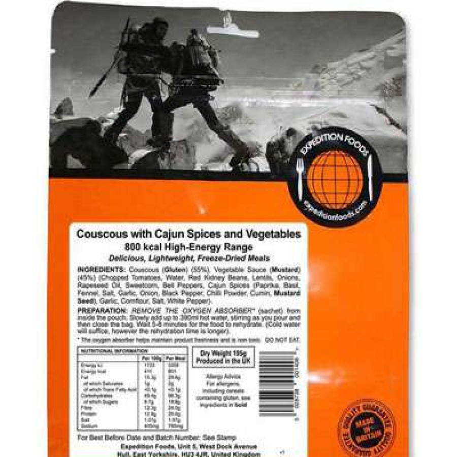 Camp & Garden * | Expedition Foods Freeze Dried Vegan Couscous With Cajun Spices And Vegetables 800Kcal Vegan Offering Discounts