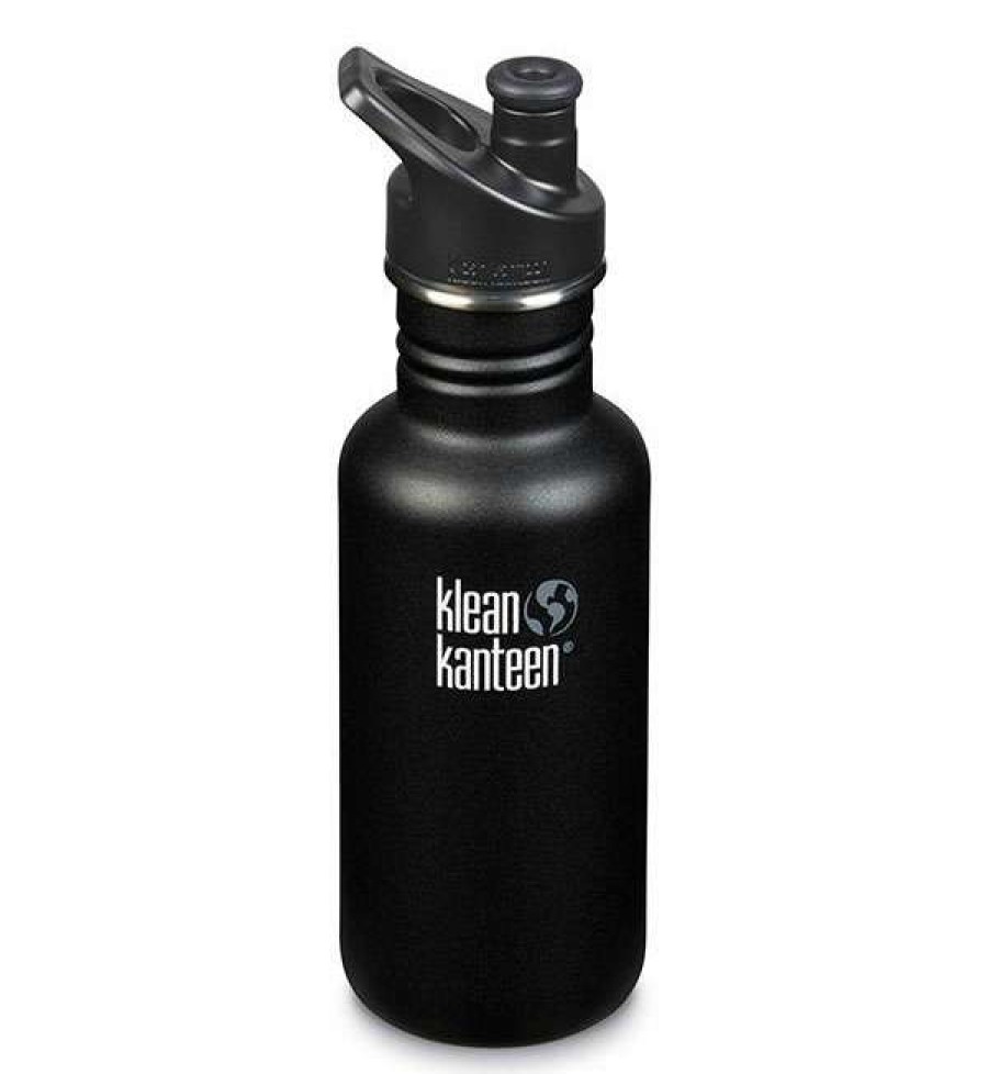 Camp & Garden * | Klean Kanteen Classic Bottle Sport Cap 532Ml 18Oz Shale Black Fire Sale