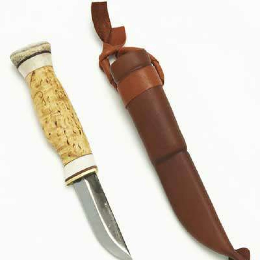 Camp & Garden * | Wood Jewel Finnish Wilderness Knife In Carbon Steel With 7.7Cm Blade Top Sellers