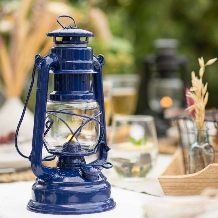 Camp & Garden * | Feuerhand Baby Special 276 Hurricane Lantern Cobalt Blue New In