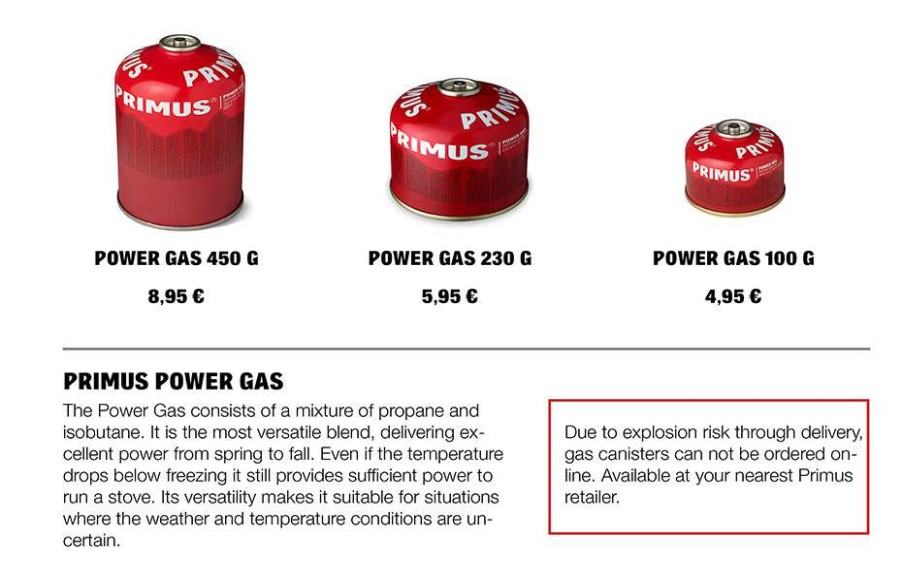 Camp & Garden * | Primus Power Gas 450G Fire Sale