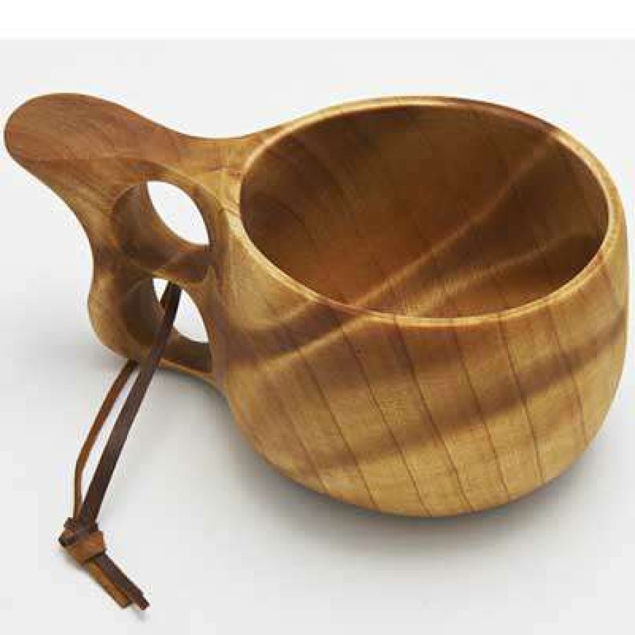 Camp & Garden * | Wood Jewel Kuksa Carved Wooden Cup Two Fingerholes Promotion