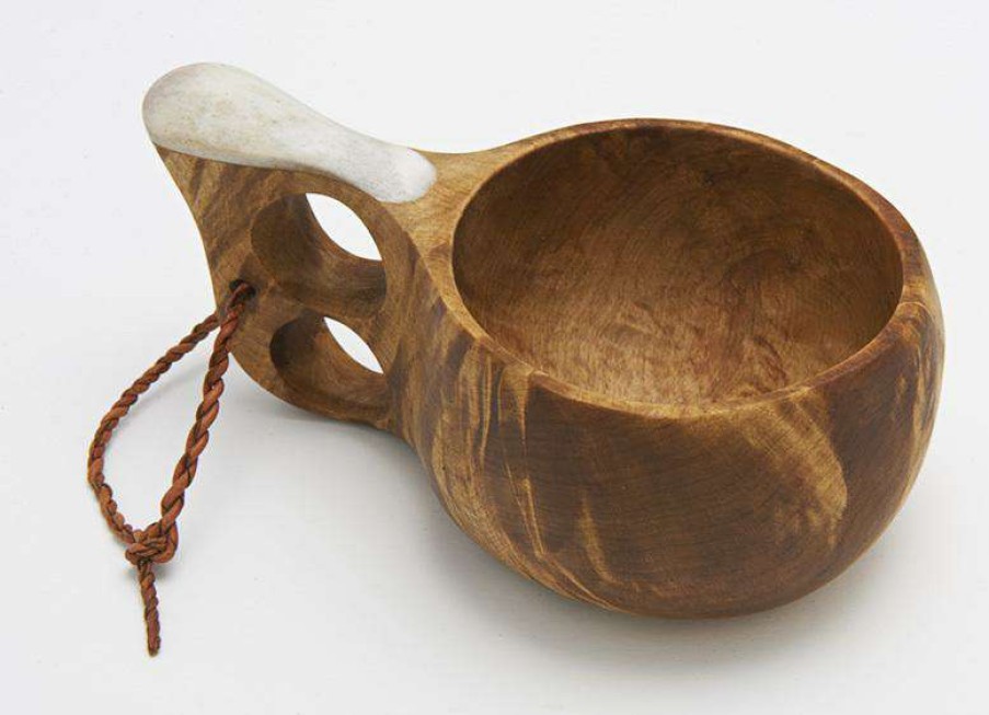 Camp & Garden * | Kuksa Antler Wooden Cup 2 Holes Crazy Deals